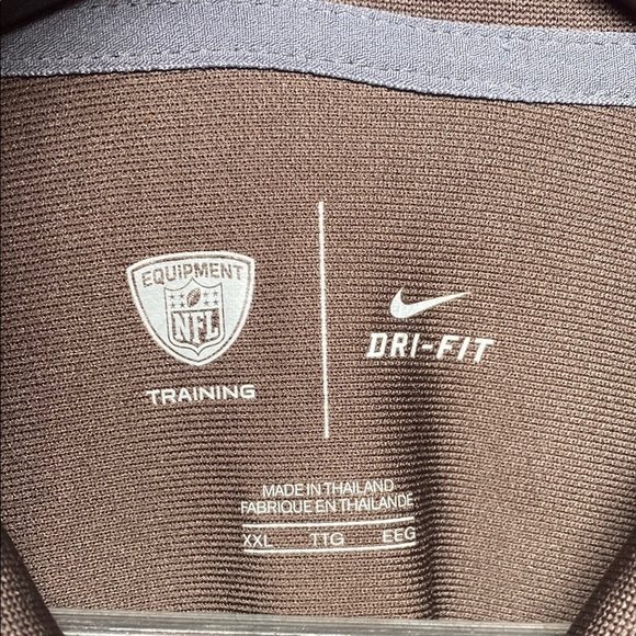 Nike NFL Cleveland Browns Polo Shirt Men’s XXL Dri-Fit Brown Orange Embroidered - Picture 2 of 7